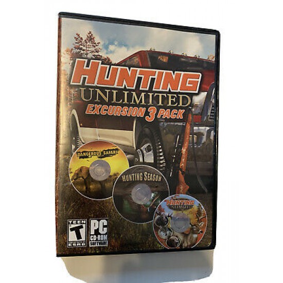 HUNTING UNLIMITED EXCURSION 3 PACK PC CD ROM SOFTWARE