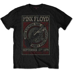 PINK FLOYD T SHIRT WISH YOU WERE HERE ABBEY ROAD STUDIOS SEPT 12TH 1975 MALE S
