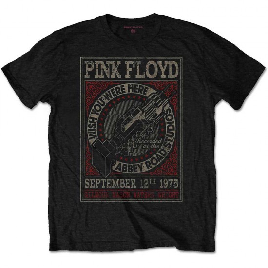 PINK FLOYD T SHIRT WISH YOU WERE HERE ABBEY ROAD STUDIOS SEPT 12TH 1975 MALE XL 