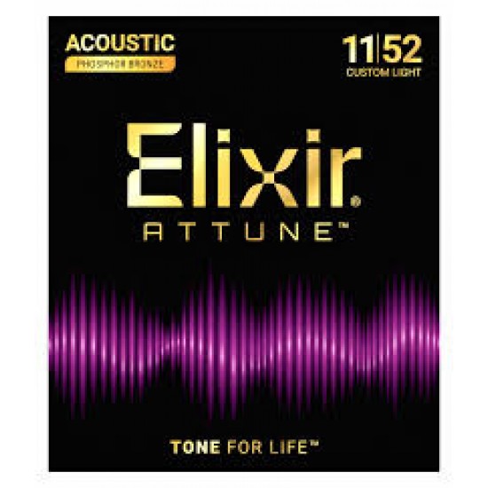 ΧΟΡΔΕΣ ELIXIR SET ΑΚΟΥΣΤΙΚΗΣ ΚΙΘΑΡΑΣ ATTUNE 11 52 CUSTOM LIGHT