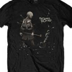 MY CHEMICAL ROMANCE SHREADED BLACK T SHIRT MALE M
