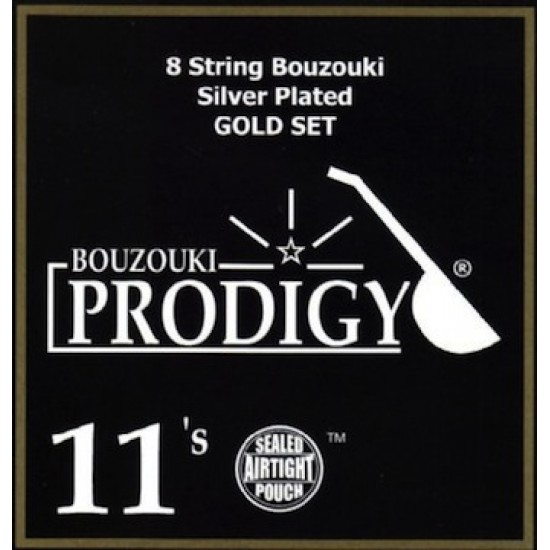 MOUZOUKI STRIPS prodigy eight string silver 0.11