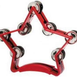 Tambourine STAR RED WITH DOUBLE JEALOUSY