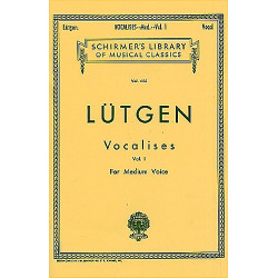 LUTGEN vocalises vol1 for high voice schirmers library of musical classics