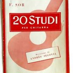 SOR FERNANDO 20 STUDIES FOR CHITARRA REVISIONS BY ANDRES SEGOVIA