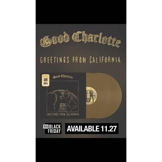 GOOD CHARLOTTE CREETINGS FROM CALIFORNIA 2 LP LIMITED COLOURED RSD BLACK FRIDAY